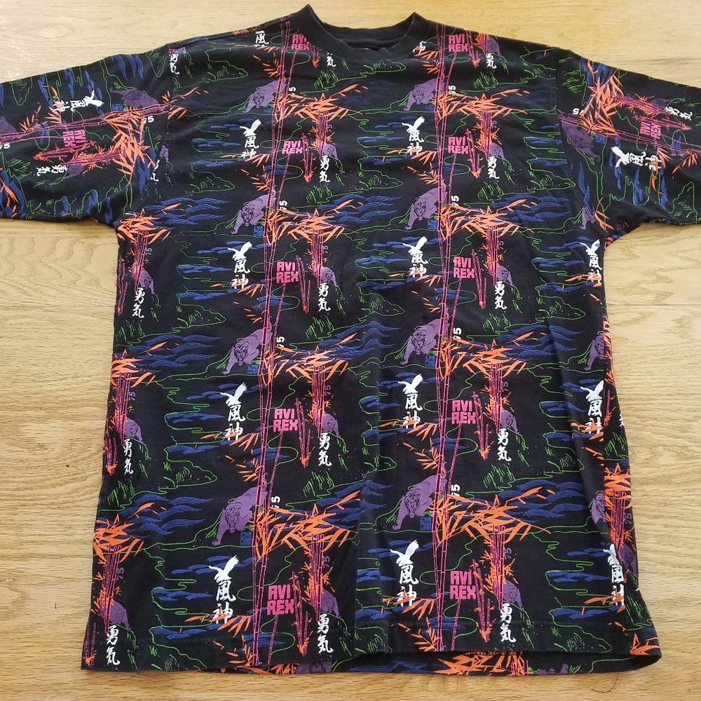 AVIREX Multicolor Jungle Graphic T-Shirt Size XXL